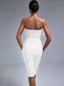 Chic Feather Bandage Dress for Trendy Women