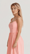 Ascot Style A-Line Midi Dress for Special Occasions
