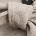 Chic Beige Double-Breasted Trench Coat with Faux Fur Collar for Stylish Outings