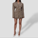 Women’s Vintage Checkered Blazer for Stylish Occasions