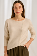 Asymmetric V-Neck Cardigan Sweater for Women