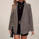 Chic Women’s Checked Blazer for Work & Events
