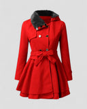 Chic Women's Winter Coat with Fur Collar