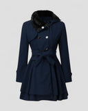 Chic Women's Winter Coat with Fur Collar
