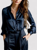 Chic Satin Long Sleeve Blouse for All Occasions
