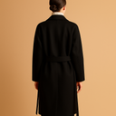 Women's Long Double-Breasted Coat - Cozy Lining for Chic Occasions