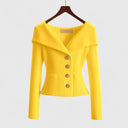 Women's Off-Shoulder Knit Sweater for Chic Events