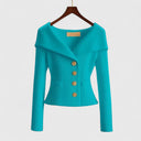 Women's Off-Shoulder Knit Sweater for Chic Events