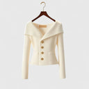 Women's Off-Shoulder Knit Sweater for Chic Events