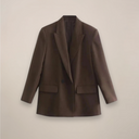 Chic Oversized Double-Breasted Blazer for Fall/Winter Wear