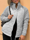 Textured Sleeve Quilted Jacket for All Occasions