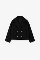 Chic Women's Short Coat - Stylish Wide Lapels & Button Front for Every Occasion