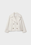 Chic Women's Short Coat - Stylish Wide Lapels & Button Front for Every Occasion