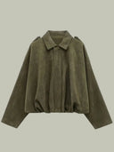 Women’s Oversized Faux Suede Jacket for Chic Style