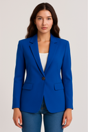 Women's Chic Blue Blazer for Office and Events