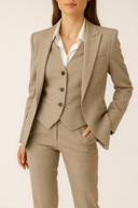 Chic Women's Three-Piece Suit - Blazer, Waistcoat, and Trousers for Office and Events