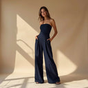 Chic Women's Tube Jumpsuit with Corset Design for Stylish Events