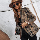 Chic Tweed Check Blazer for Stylish Occasions