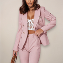 Chic Women's Two-Piece Blazer Suit for Work & Events
