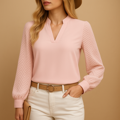 Women's Flowy V-Neck Top for Chic Everyday Wear