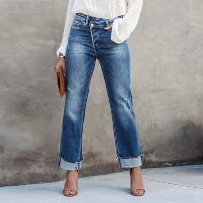 Chic Women's Denim Trousers
