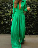 Vintage Women's Jumpsuit with Stretchy Waistband