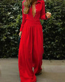 Vintage Women's Jumpsuit with Stretchy Waistband