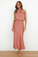 Chic Halter Long Evening Gown