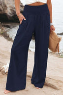 Chic Wide Leg Cotton Trousers