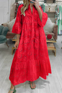 Chic Eyelet Embroidered Dress