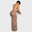 Della Leopard Print Maxi Dress for Chic Events