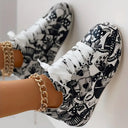 Trendy Women's Graffiti Print Sneakers