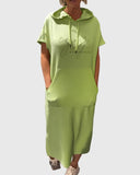 Chic Cotton Hoodie Dress for Everyday Wear