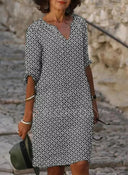 Chic Bohemian Dress with Unique Pattern