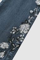 Flamingo Embroidered Mid Waist Jeans Collection