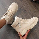 Women's Ankle Boots with Fleece Lining & Zipper Detail | Plus Sizes