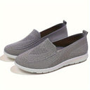 Chic Solid Color Knit Sneakers for Women