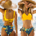 Floral Tie Bikini Set for Stylish Swimwear