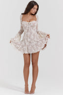 Retro Charm Corset Midi Dress