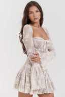 Retro Charm Corset Midi Dress
