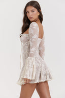 Retro Charm Corset Midi Dress