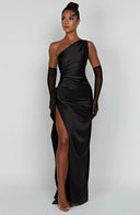 Chic One-Shoulder Slit Dress for All Occasions
