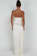 Chic Satin Pleated Maxi Dress
