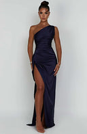 Chic One-Shoulder Slit Dress for All Occasions