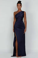 Chic One-Shoulder Slit Dress for All Occasions