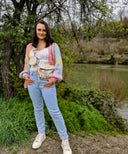 Shimmering High-Waisted Mom Jeans