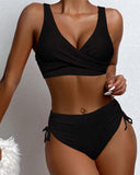 Chic Drawstring Bikini with Back Lacing