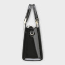Glossy Crocodile Pattern Handbag for Chic Occasions