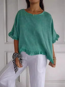 Chic Ruffled Blouse in Quality Fabric