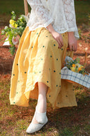 Chic Dotted Skirt with Stretchy Waistband
